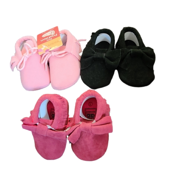 🌟🌟🌟BUNDLE 7 PAIRS OF GIRL BABY SHOES 🌟🌟🌟BNWT - Picture 2 of 4